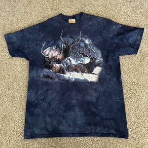Vintage 1999 The Mountain Elk Tie Dye Shirt men's XXL